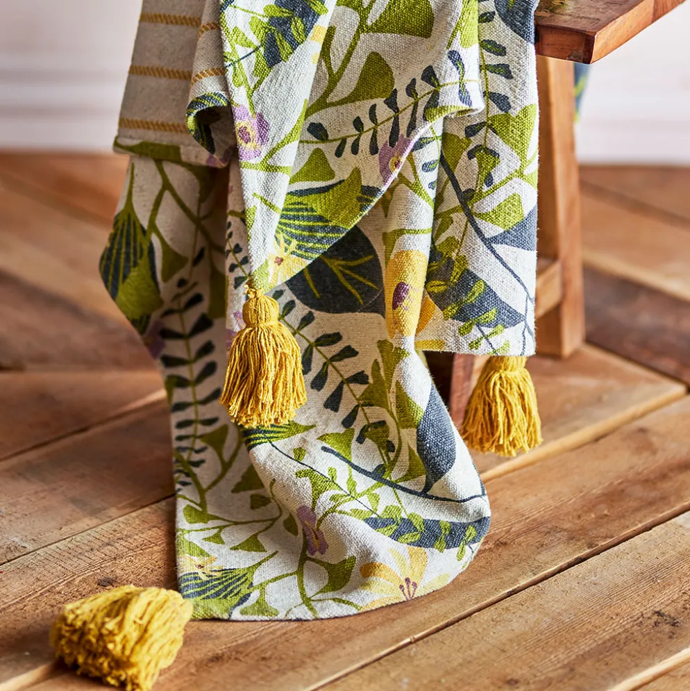 Bloomingville Camelie Decke Bunt