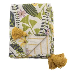 Bloomingville Camelie Decke Bunt