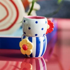 Bloomingville Haisy Tasse Bunt 2er-Set