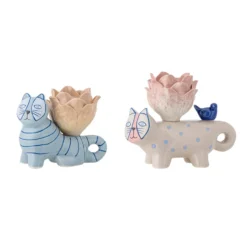 Bloomingville Kerzenhalter Missy Blau 2er-Set
