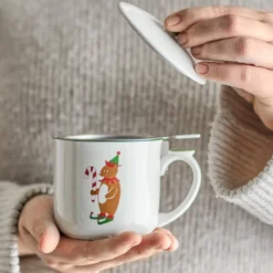 Bloomingville Tasse mit Deckel und Teesieb Valentin Grün