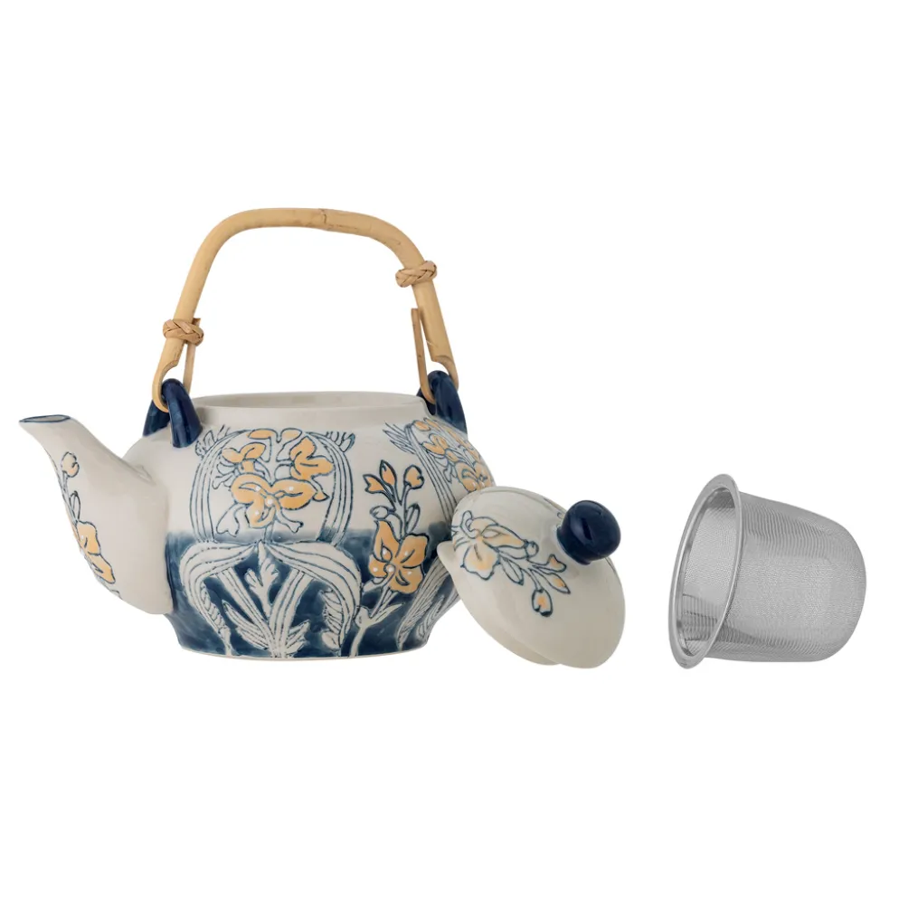Bloomingville Teekanne mit Teesieb Myah Blau