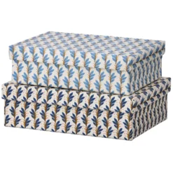 Bungalow Denmark Box länglich S Naya Indigo 2er-Set