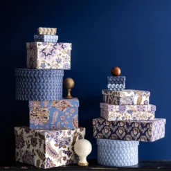 Bungalow Denmark Box länglich L Bindiya Indigo 2er-Set