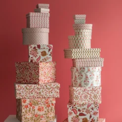 Bungalow Denmark Box rund Naya Scarlet 3er-Set