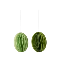 Bungalow Denmark Dekoanhänger Ei Swirl Sage S 2er-Set