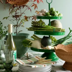 Bungalow Denmark Etagere 3-stöckig Alora H52cm Parrot