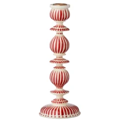 Bungalow Denmark Kerzenhalter Stripes White/Red 30cm