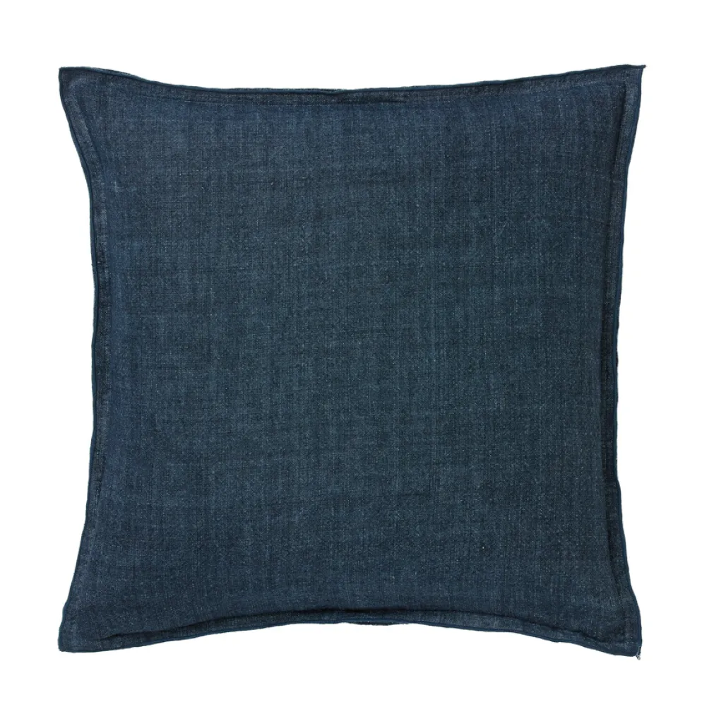 Bungalow Denmark Kissenhülle 50x50cm Leinen Midnight