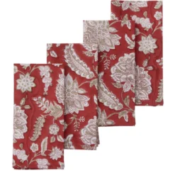 Bungalow Denmark Stoffserviette Yamini Raspberry 4er-Set