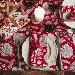Bungalow Denmark Stoffserviette Yamini Raspberry 4er-Set