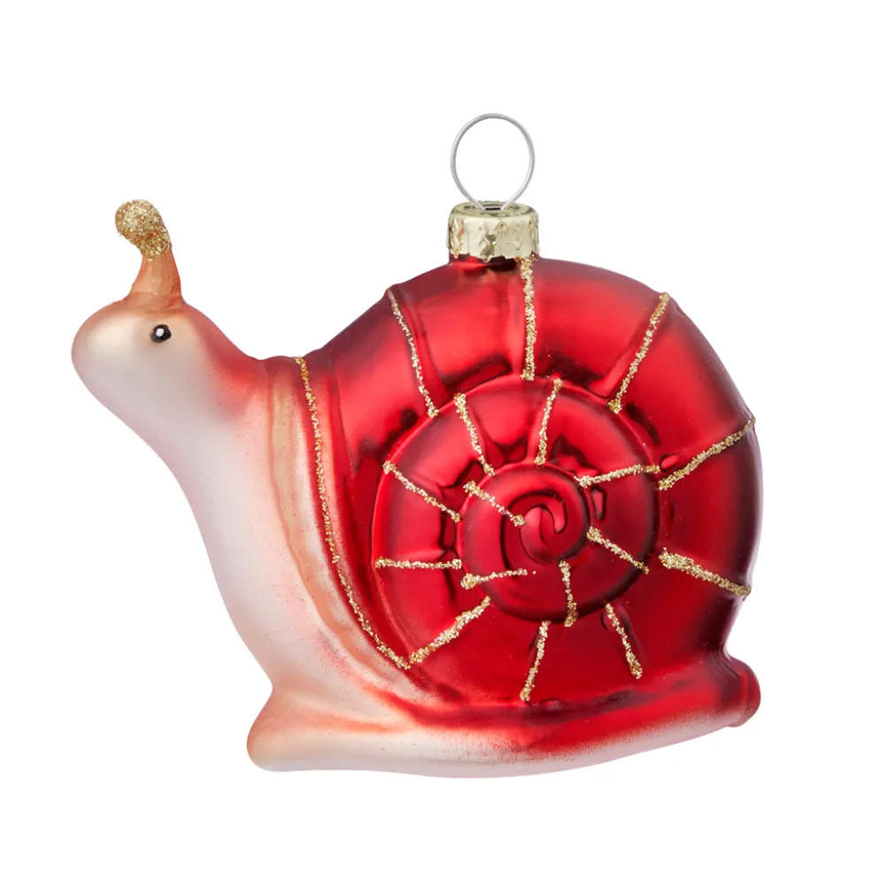 Bungalow Denmark Weihnachtskugel Snail Ruby