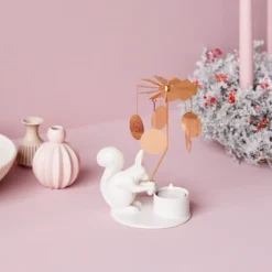 Dottir Nordic Design Teelichthalter Winter Stories Squirrel Engelspiel