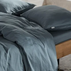 Essenza Spannbettlaken Minte Denim