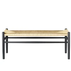 FDB Møbler J83B Bank Buche Schwarz/Natur Nordic Swan Ecolabel