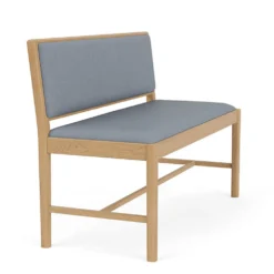 FDB Møbler J176 Sønderborg Bank Eiche/Natur Ploegwool Blue