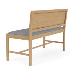 FDB Møbler J176 Sønderborg Bank Eiche/Natur Ploegwool Blue