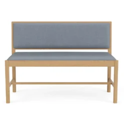 FDB Møbler J176 Sønderborg Bank Eiche/Natur Ploegwool Blue