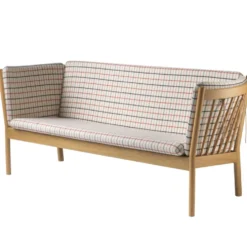 FDB Møbler J149 Sofa Natur/Rot kariert