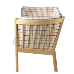 FDB Møbler J148 Sofa Natur/Rot kariert