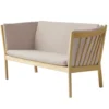 FDB Møbler J148 Sofa 2-Sitzer Eiche lackiert Beige