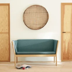 FDB Møbler J148 Sofa 2-Sitzer Eiche lackiert Green