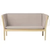 FDB Møbler J148 Sofa 2-Sitzer Eiche lackiert Light Grey