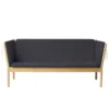 FDB Møbler J149 Sofa 3-Sitzer Eiche lackiert Dark Grey