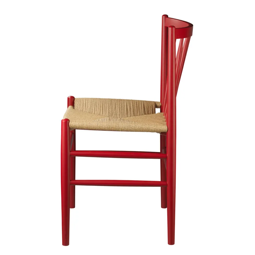 FDB Møbler J80 Stuhl Buche Ruby Red
