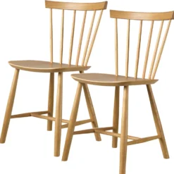 FDB Møbler J46 Stuhl Eiche Natur Geölt Nordic Swan Ecolabel 2er-Set
