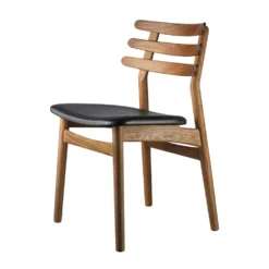 FDB Møbler J48 Stuhl geräucherte Eiche/Leder