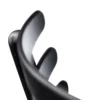 FDB Møbler J48 Stuhl Schwarz/Schwarz Leder