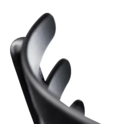 FDB Møbler J48 Stuhl Schwarz/Schwarz Leder