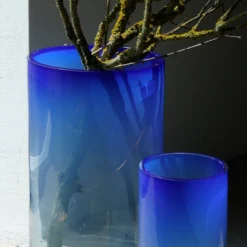 FUNDAMENTAL.BERLIN Vase Rise Cobalt Blue L