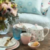 GreenGate Espresso-Tasse mit Unterteller Adelena white