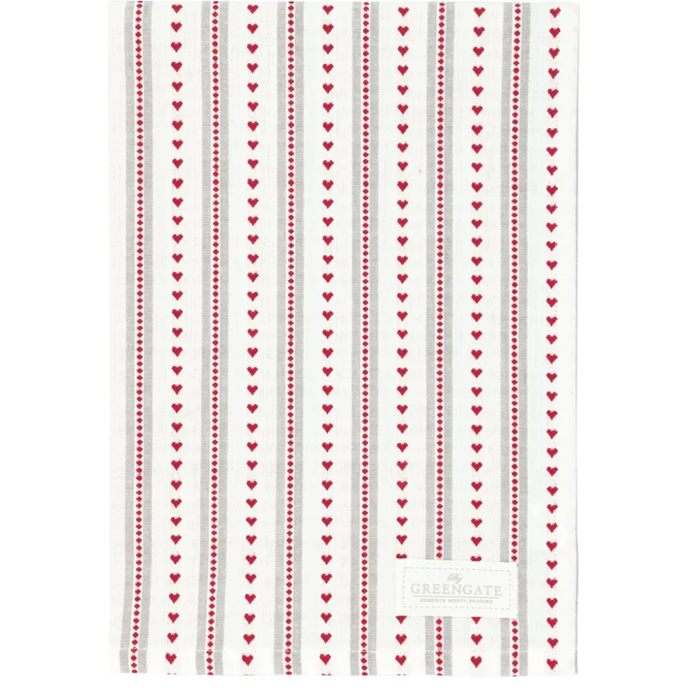 GreenGate Geschirrtuch Esther red woven