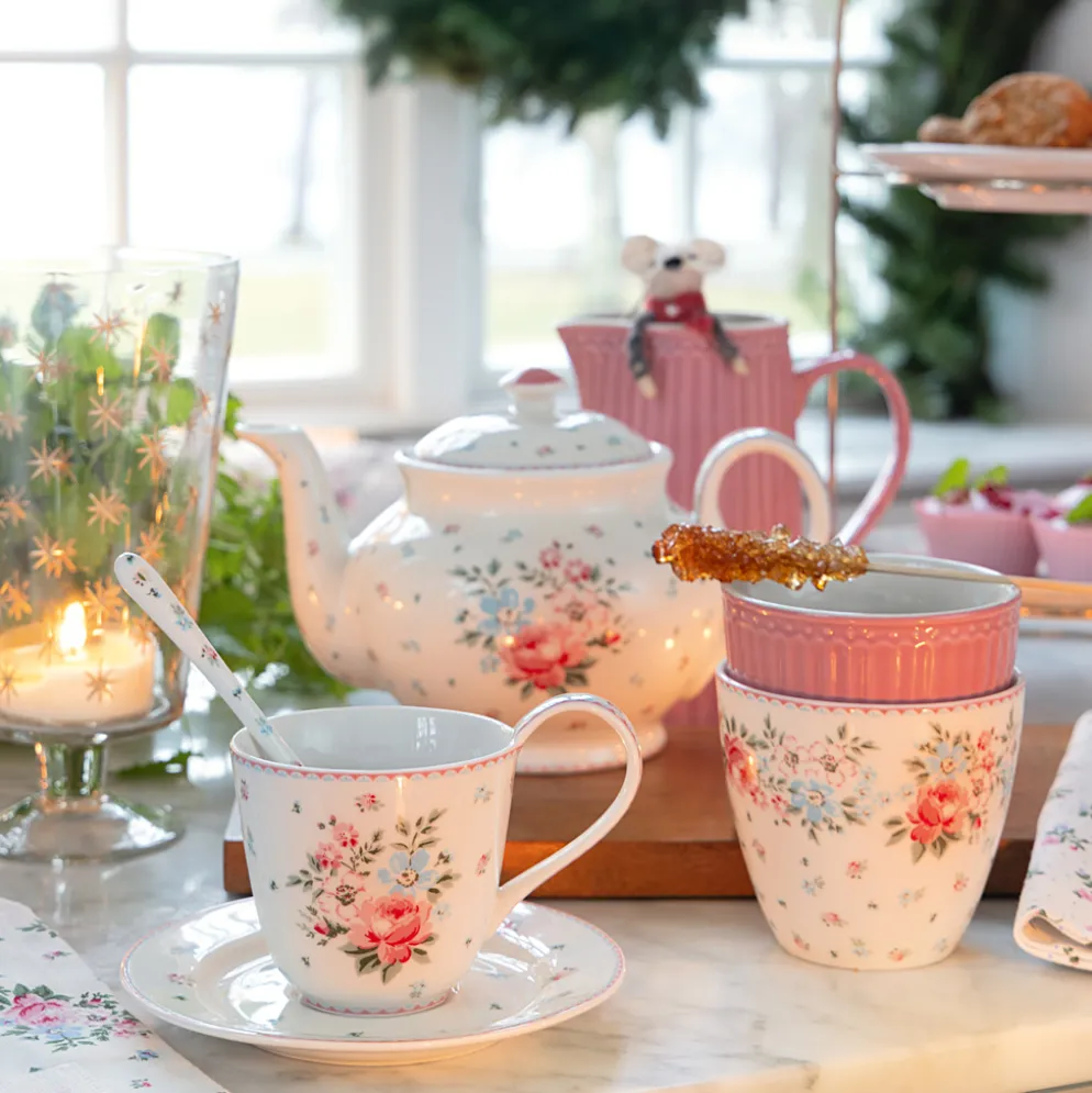 GreenGate Latte Cup Becher Clara white
