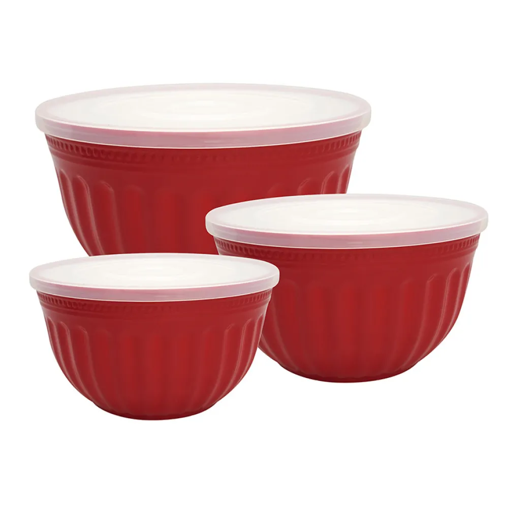 GreenGate Schüssel mit Deckel Alice Red 3er-Set