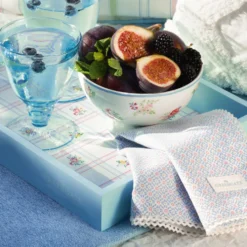 GreenGate Stoffserviette mit Spitze Suzette pale blue