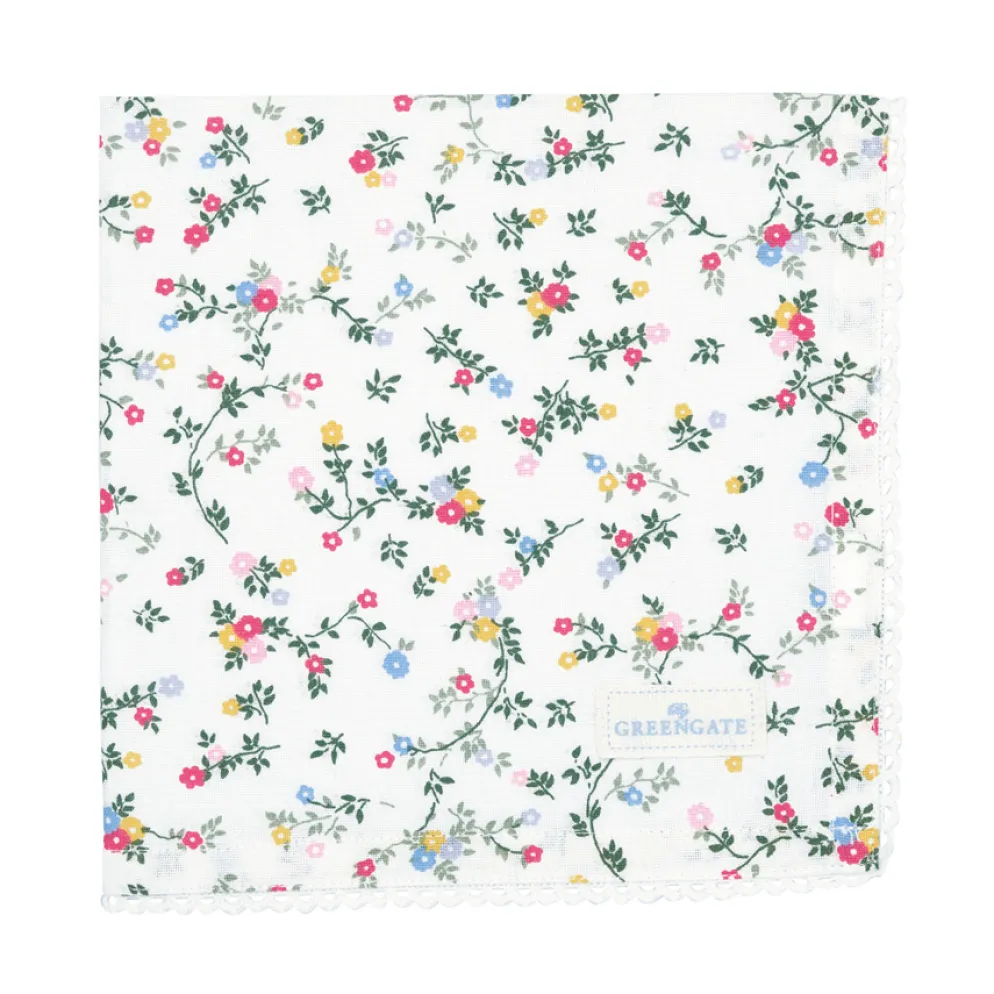 GreenGate Stoffserviette mit Spitze Leona white