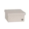 Handed By Korb mit Deckel Cube champagne medium