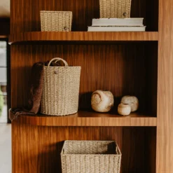 Handed By Runder Korb Celeste natural light brown M mit Griffen