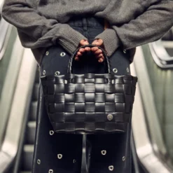 Handed By Tasche Mini Paris black XS/nougat cream