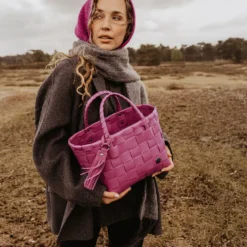 Handed By Tasche Mini Paris Shopper raspberry pink XS