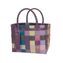 Handed By Tasche Mini Paris Shopper multi mix velvet eggplant XS