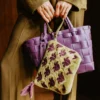Handed By Tasche Mini Paris Shopper velvet eggplant XS