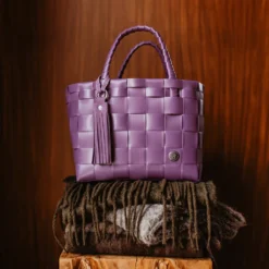 Handed By Tasche Mini Paris Shopper velvet eggplant XS