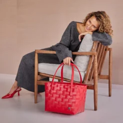 Handed By Tasche Shopper Color Match pepper red S