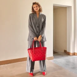 Handed By Tasche Shopper Color Match pepper red S