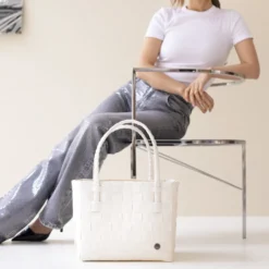 Handed By Tasche Shopper Paris pearl white S